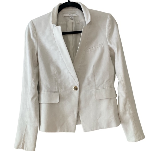 Veronica Beard Women’s Blazer Dickey Jacket White Off White Single button Size 2 - Picture 2 of 16